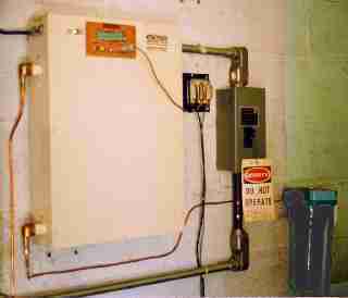 Photo of Phase Lock Loop Controller on Powerhouse Wall